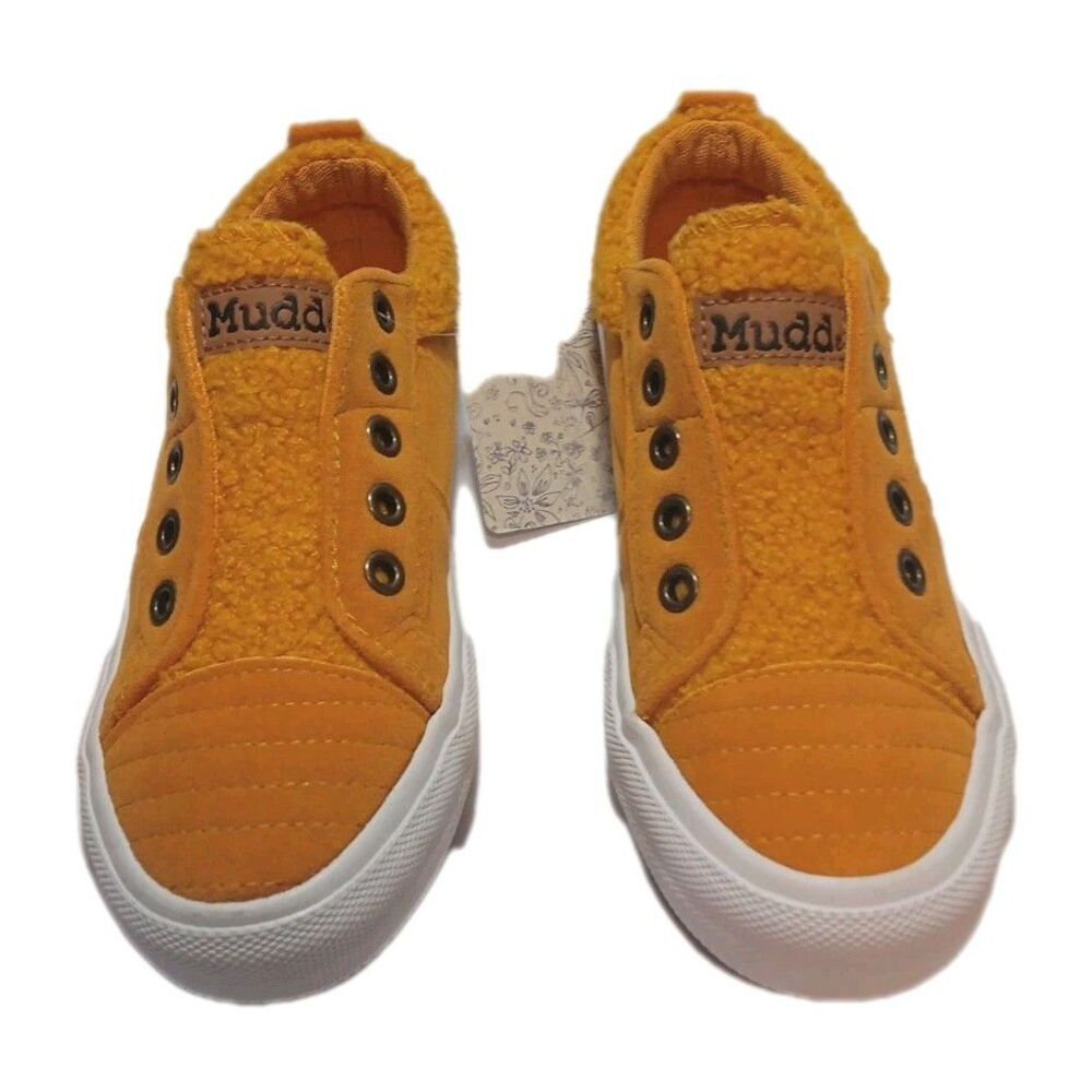 Tennis Shoes Size 1 Youth, Unisex Mudd Shoes, Yellow, Slip On